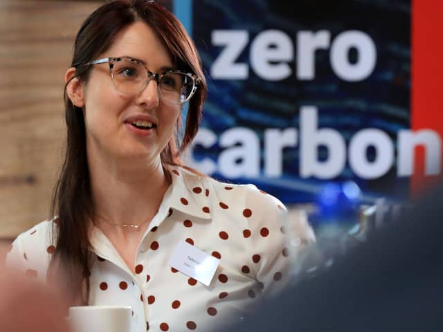 Decarbonising Sheffield Roundtable discussion with E.ON. Pictured is Tasha Lyth, Gripple Limited. Picture: Chris Etchells
