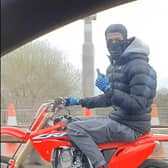 Police have released this picture of the motorcyclist and have released an appeal to find the rider. Photo: West Yorkshire Police
