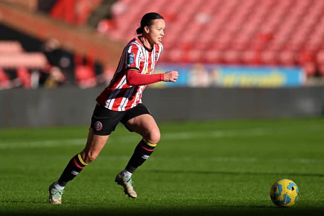 Leanne Cowan has enjoyed playing at Bramall Lane this season with Sheffield United (Picture: Anna Gowthorpe / Sportimage courtesy of Sheffield United)