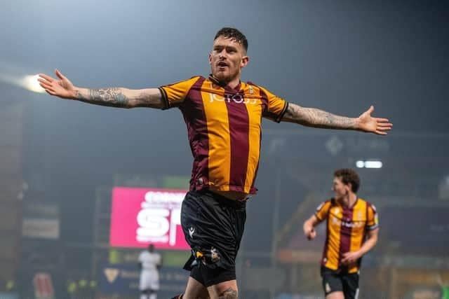 Bradford City forward Andy Cook. Picture: Bruce Rollinson