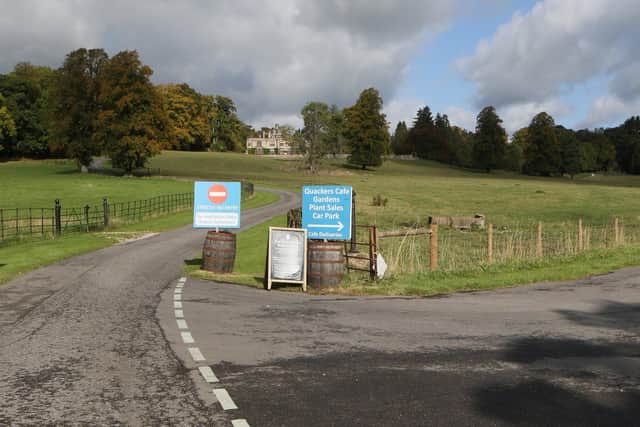 The new road joins the existing drive at Thornbridge Hall
