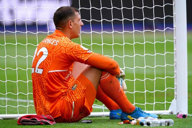 CONTEMPLATIVE: Leeds United goalkeeper Joel Robles reflects on his sides 3-1 defeat at West Ham United