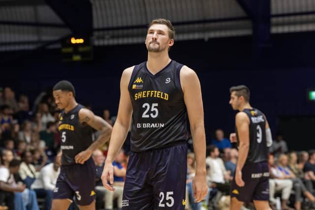 Sheffield Sharks' Bennett Koch has recorded a double-double in the last two games but 'needs some help' says Atiba Lyons (Picture: Tony Johnson)