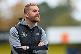 Harrogate Town manager Simon Weaver, whose side host Grimsby Town in League Two on Tuesday evening. Picture: Bruce Rollinson.