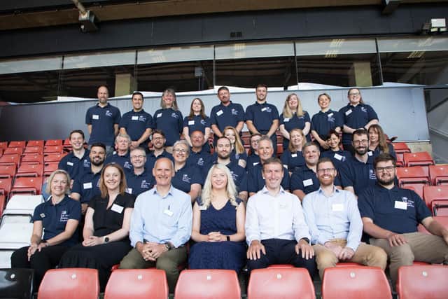 Members of the United Kingdom Atomic Energy Authority team at the Sheffield United event.