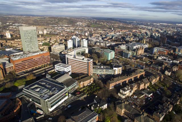 Aerial View of Sheffield City Centre. Picture: Adobe Stock