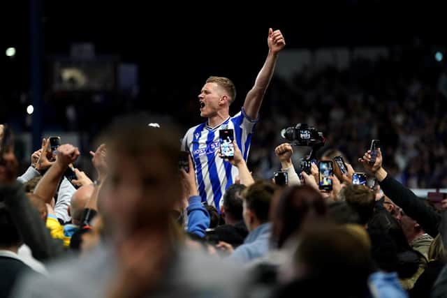 Sheffield Wednesday's Michael Smith celebrates with fans (Picture: Nick Potts/PA)