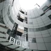 BBC Broadcasting house, in central London, after presenter Huw Edwards was named by his wife Vicky Flind as the BBC presenter suspended. PIC: Jordan Pettitt/PA Wire