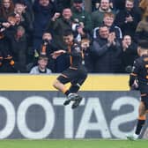 GOAL: Anass Zaroury celebrates putting Hull City 2-1 up