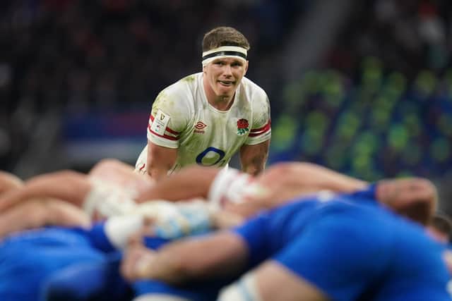 Bandaged but unbowed: England's Owen Farrell against Italy (Picture: Adam Davy/PA Wire)