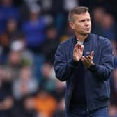 LEEDS, ENGLAND - OCTOBER 23: Jesse Marsch, Manager of Leeds United, applauds the fans following the Premier League match between Leeds United and Fulham FC at Elland Road on October 23, 2022 in Leeds, England. (Photo by George Wood/Getty Images)