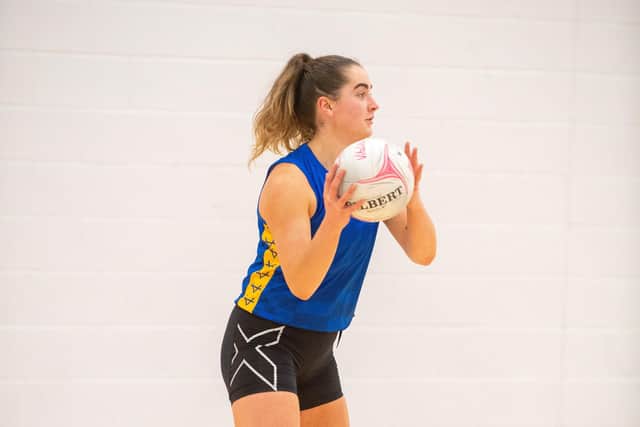 Michelle Magee in Leeds Rhinos Netball training (Picture: Bruce Rollinson)