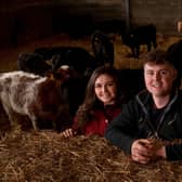 Dan Binns and his girlfriend Liv Burgoyne at Tenter House Farm, Snowdon Hill, Oxspring, now have their own livestock