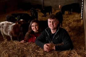Dan Binns and his girlfriend Liv Burgoyne at Tenter House Farm, Snowdon Hill, Oxspring, now have their own livestock