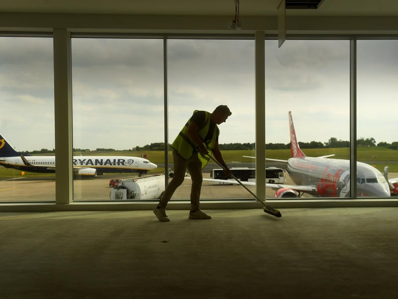New Terminal at Leeds Bradford Airport.Final preperations in the New Terminal.Picture taken by Yorkshire Post Photographer Simon Hulme 16th June 2025