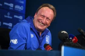 ENTERTAINER: Neil Warnock was in fine form during his Huddersfield Town press conference