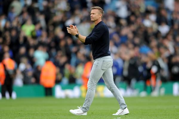 PRIDE AND FRUSTRATION: Leeds United coach Jesse Marsch at full-time after his side's 1-0 defeat to Arsenal