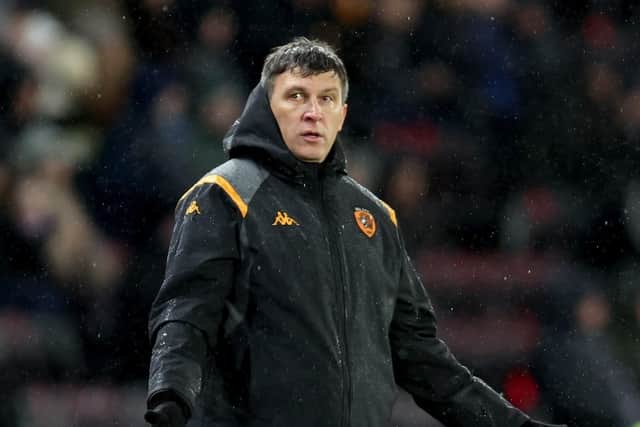 Hull City manager Sergej Jakirovic during the Sky Bet Championship at MKM Stadium, Hull. Picture: Nigel French/PA Wire.