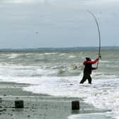 Anglers take part in the warm-up Flattie Bash event on Hornsea beach