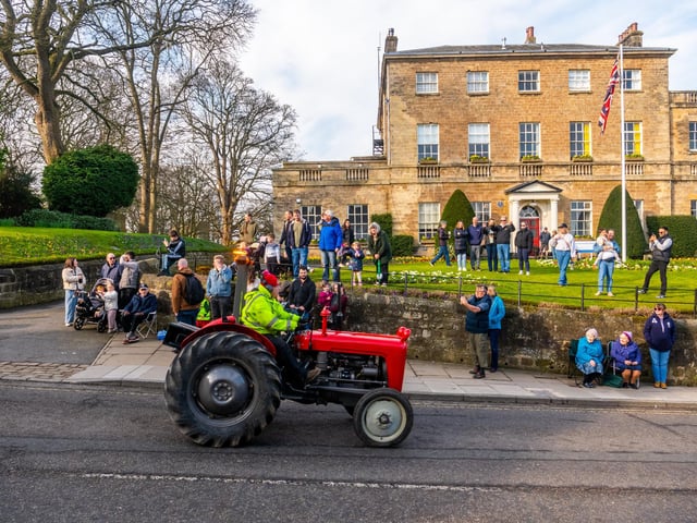 Tractors taking part in the charity run passing through Knaresborough. Picture: James Hardisty.