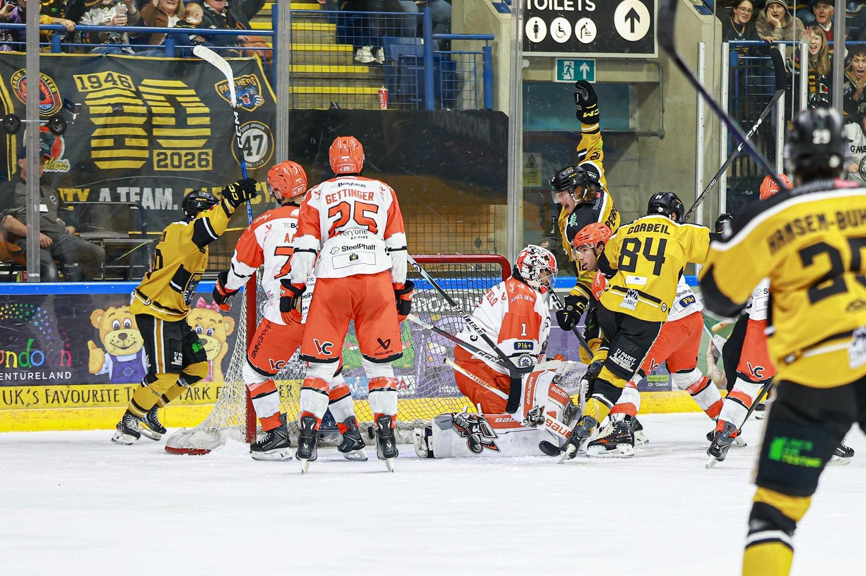 Sheffield Steelers stunned by late double-strike from Nottingham Panthers