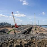 South Bank Quay at the Teesworks site. South Tees Development Corporation has been paying £4 per tonne of aggregate it takes onto the site to Teesworks Ltd.
