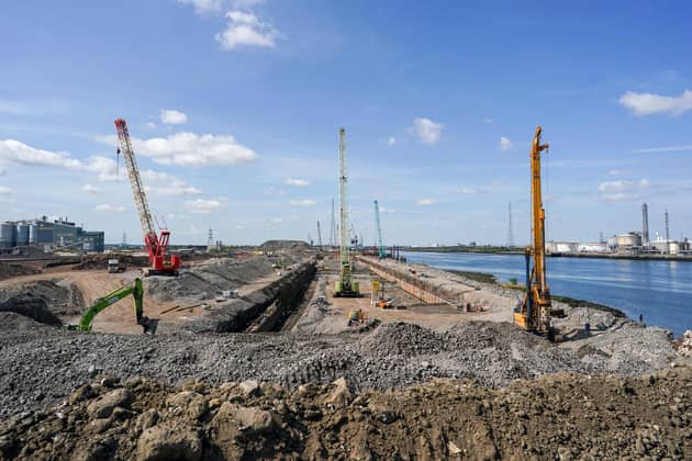 South Bank Quay at the Teesworks site. South Tees Development Corporation has been paying £4 per tonne of aggregate it takes onto the site to Teesworks Ltd.