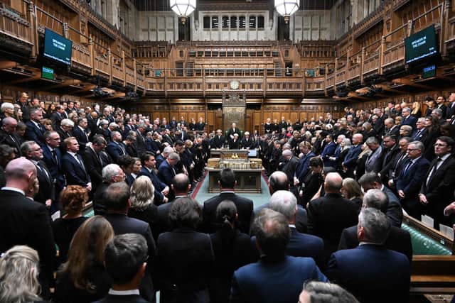 MPs crowding into the Commons to pay tributes to Britain's Queen Elizabeth II in the House of Commons