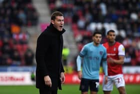 Rotherham United boss Matt Taylor, on the touchline in Tuesday's game with Burnley. Picture: Jonathan Gawthorpe