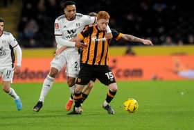 POSITIVE SIGNS: Hull City player Ryan Woods is challenged by Fulham's Kenny Tete during Saturday's FA Cup clash on Saturday, the hosts eventually losing out 2-0.
Simon Hulme