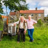 Swaledale sheep farmer Andy Fawbert, with his sister Janet Frank,  at their childhood home Head House, Church Houses near Farndale