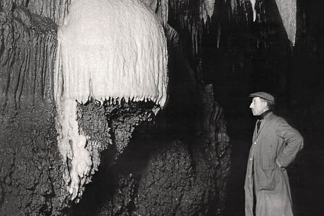 Ingleborough Cave in 1950 - Arnold was a guide at the cave for many years.