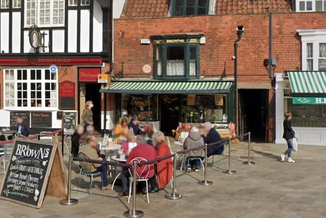 The former Browns greengrocers in Wedneseday Market, Beverley, East Riding of Yorkshire. Picture is from Google Street View