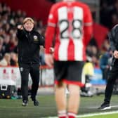 SATISFACTION: Sheffield United manager Paul Heckingbottom (right)