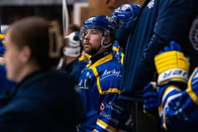 LEADING MAN: Captain Kieran Brown hopes a weekend on the road will help kickstart Leeds Knights' NIHL National campaign. Picture: Charlotte Clarke/Knights Media.