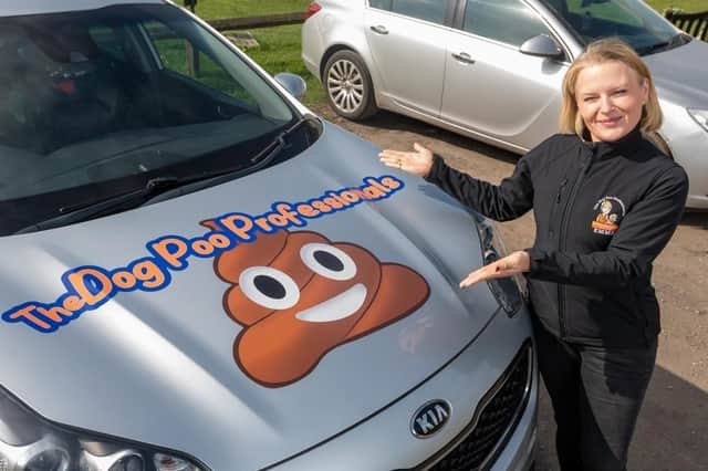 Emma Garner, who founded a pet waste disposal company after being made redundant from her law firm job.