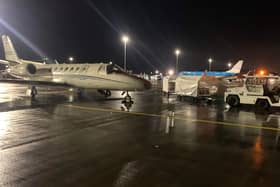 Cessna aircraft carrying automotive components arrive at Teesside