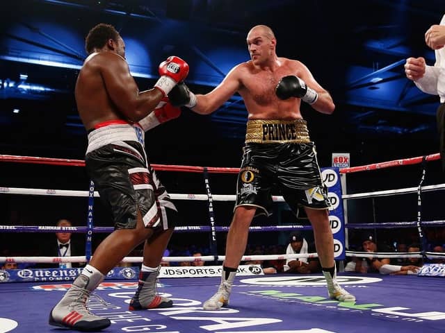 Derek Chisora fights Tyson Fury in the eliminator for the WBO World Heavyweight Championship. (Pic credit: Julian Finney / Getty Images)