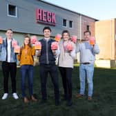 HECK! Jamie Keeble and the team launch the new range of Heck sausages at the family run HQ in North Yorkshire. Picture: Glen Minikin.