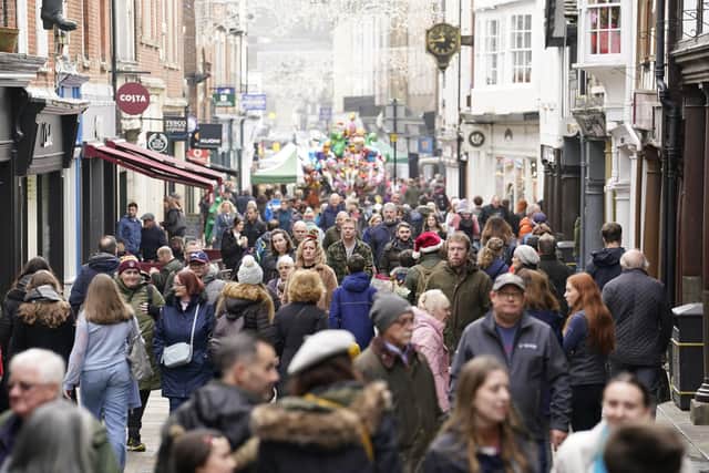 People last-minute shopping on Christmas Eve in 2022. PIC:PA
