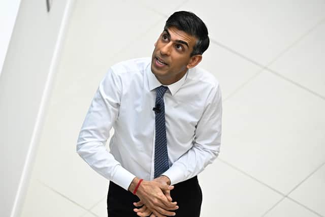 Prime Minister Rishi Sunak during a Q&A session at Teesside University in Darlington. PIC: Oli Scarff/PA Wire