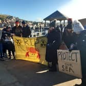 Protests over the shellfish deaths