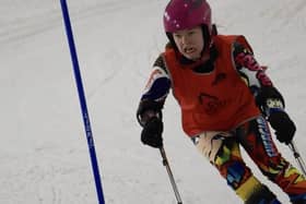 Amy Clegg 4 track skier at Parallel Lines