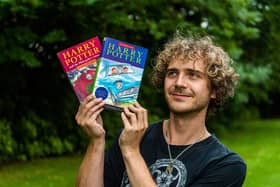 Max Roe, of Leeds, recently found a first run (first off the press), first edition, signed Harry Potter book that his publisher mum bought him when he was a little boy - it may now be worth tens of thousands of pounds. Picture By Yorkshire Post Photographer,  James Hardisty.