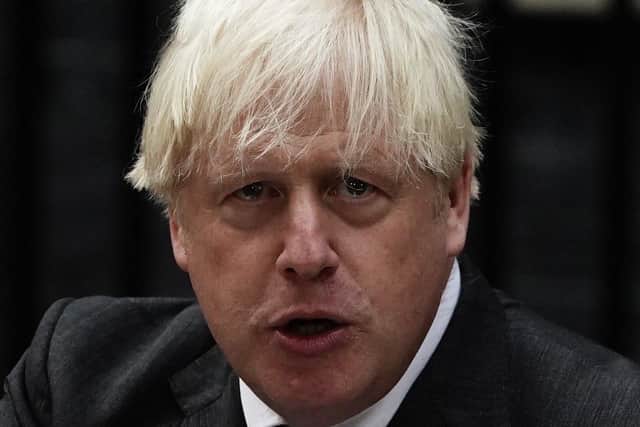 'Boris ‘The Wrecking Ball’ Johnson is clearly doing his best to finish Sunak’s short premiership.' PIC: Aaron Chown/PA Wire