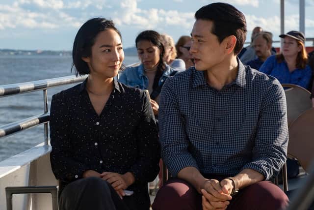 Greta Lee as Nora and Teo Yoo as Hae Sung in Past Lives. Picture: Twenty Years Rights/A24 Films/Jon Pack.