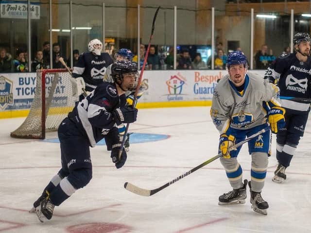 SAM AGAIN? Leeds Knights' Matt Barron will be hoping the NIHL: National joint-leaders will be abled to get the better of rivals Peterborough Phantoms on both nights this weekend. Picture: Knights Media.