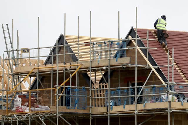 New houses being constructed. PIC: Gareth Fuller/PA Wire