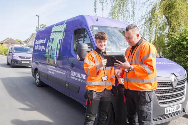Quickline installing fibre into the village of Escrick, North Yorkshire. Picture: Sean Spencer/Hull News & Pictures Ltd