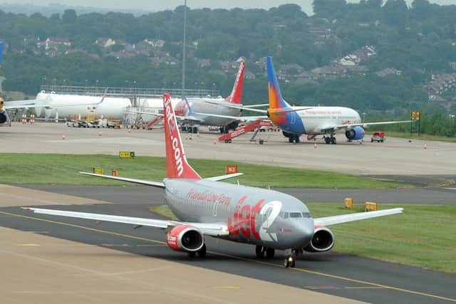 Leeds Bradford Airport planes. (Pic credit: Tony Johnson)